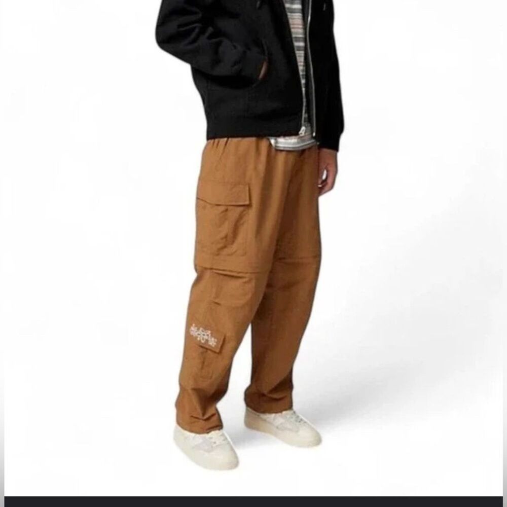 OBEY UO Exclusive Rapture Zip-Off Cargo Pants Mens Gold Convertible Belted